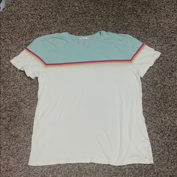 Marine Layer Stripe Green/Antique White Crewneck Tee - Picture 3 of 8